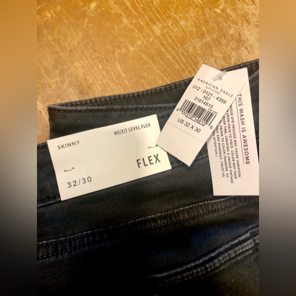 American Eagle Outfitters Flex Skinny Jeans - Black -NWT 32/30